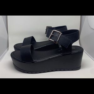 Open-toe ankle strap Platform Wedge sandal